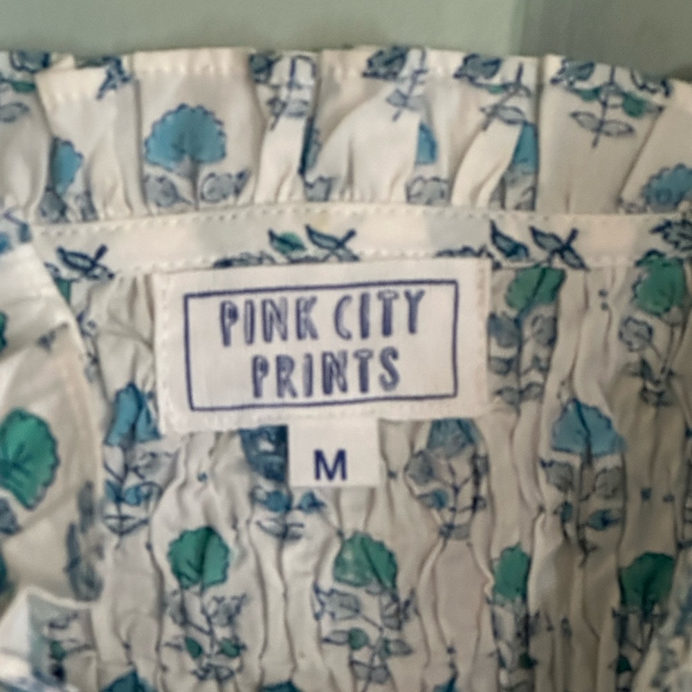 Pink City Prints Mint Meadow Jessica Dress M - Picture 4 of 7